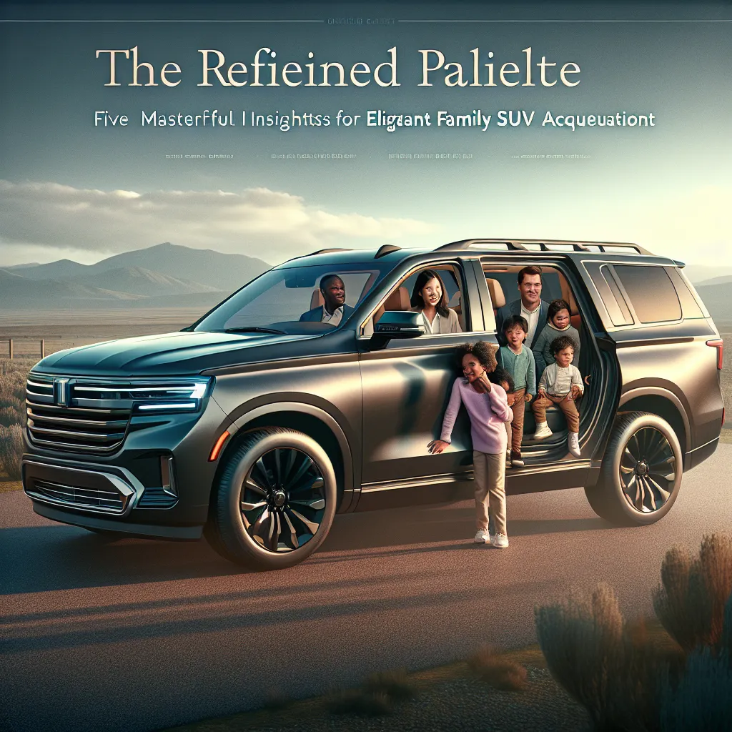 The Refined Palette: Five Masterful Insights for Elegant Family SUV Acquisition