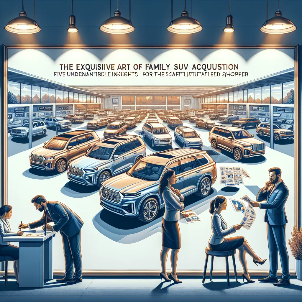 The Exquisite Art of Family SUV Acquisition: Five Undeniable Insights for the Sophisticated Shopper