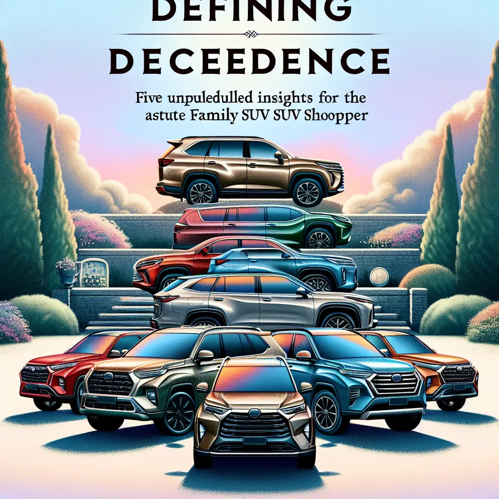 Defining Decadence: Five Unparalleled Insights for the Astute Family SUV Shopper