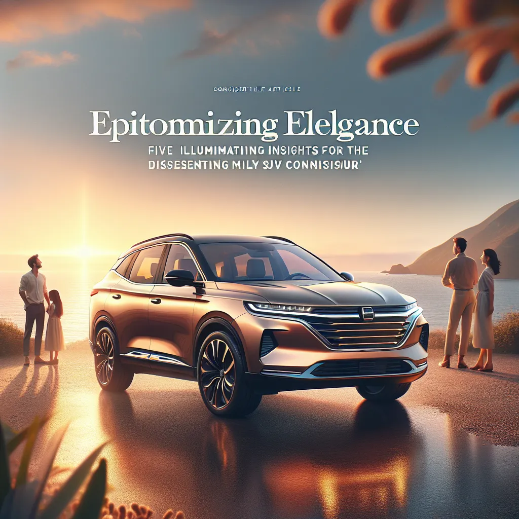 Epitomizing Elegance: Five Illuminating Insights for the Discerning Family SUV Connoisseur