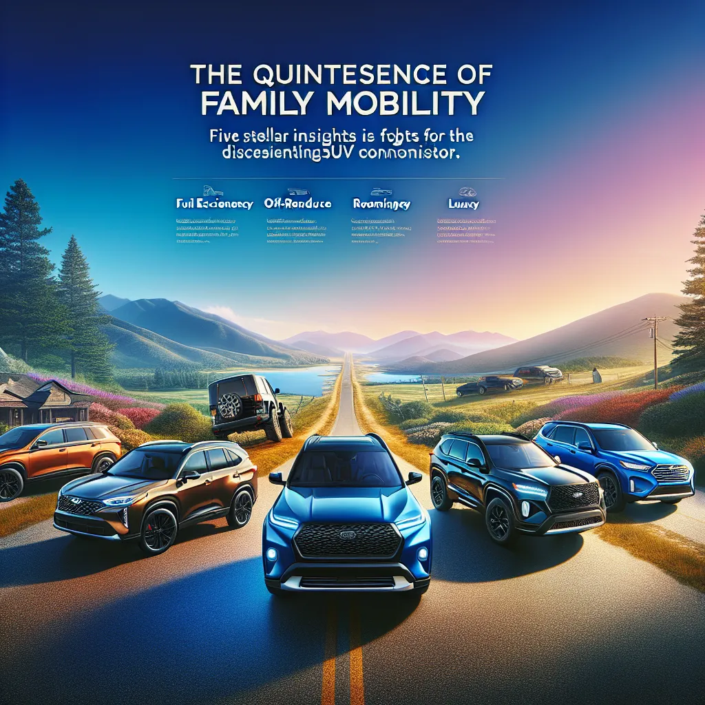 The Quintessence of Family Mobility: Five Stellar Insights for the Discerning SUV Connoisseur