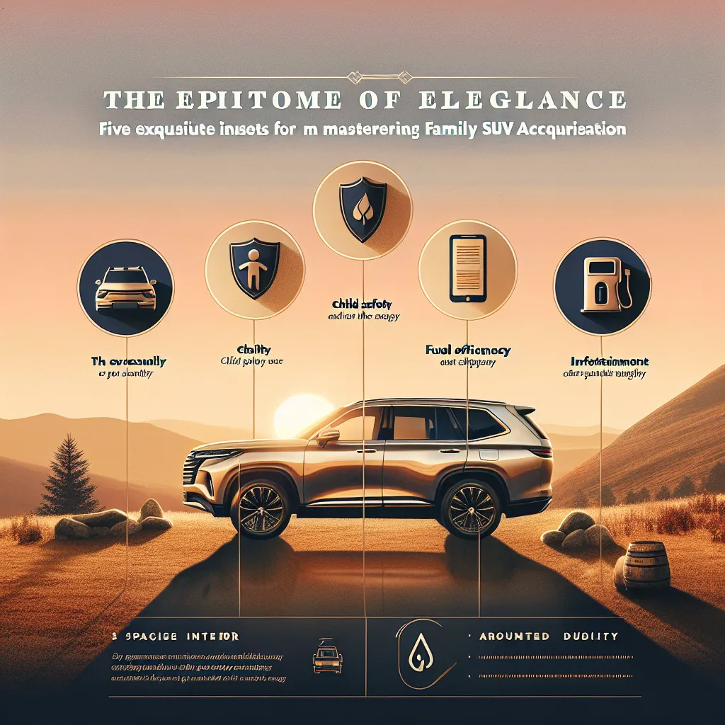 The Epitome of Elegance: Five Exquisite Insights for Mastering Family SUV Acquisition